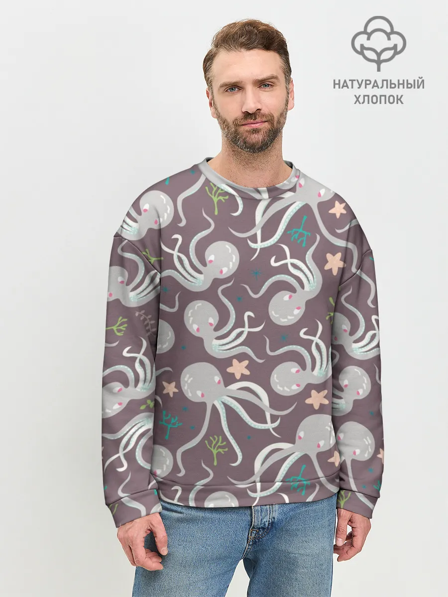 Мужской свитшот базовый / Осьминоги