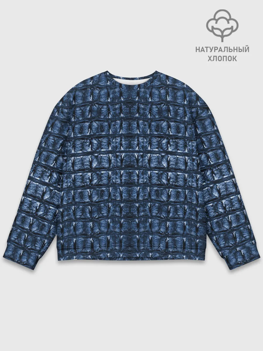 Мужской свитшот базовый / Текстура аллигатора