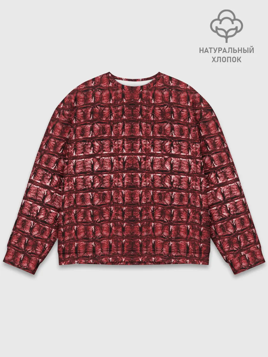 Мужской свитшот базовый / Текстура аллигатора