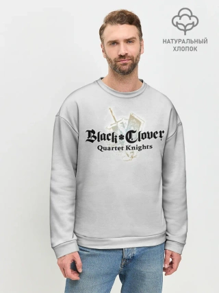 Мужской свитшот базовый / Чёрный клевер Quartet Knights