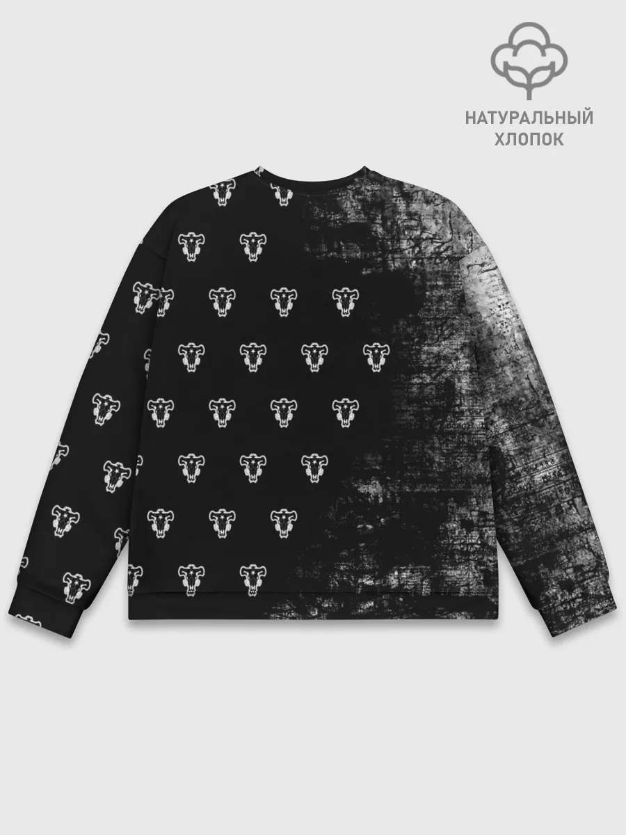 Мужской свитшот базовый / Черный Аста Чёрный клевер