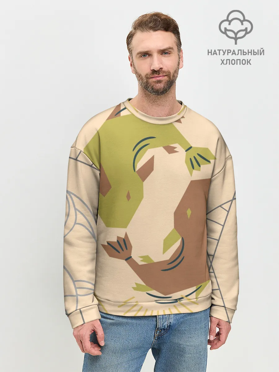 Мужской свитшот базовый / Рыбы. Знаки зодиака, море