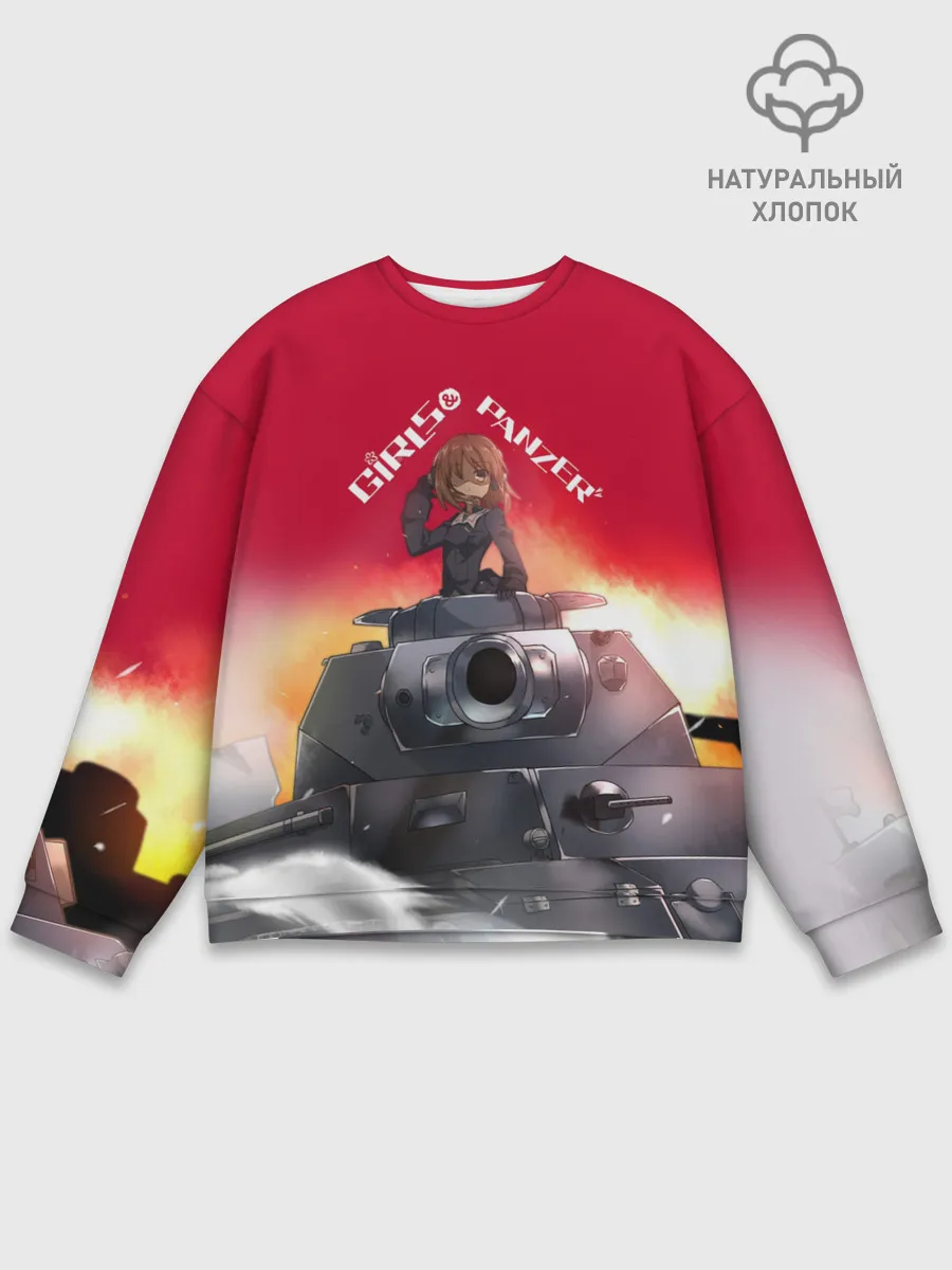 Мужской свитшот базовый / Girls und Panzer | Девушки и танки