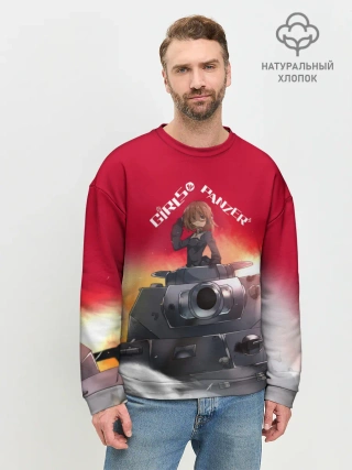 Мужской свитшот базовый / Girls und Panzer | Девушки и танки