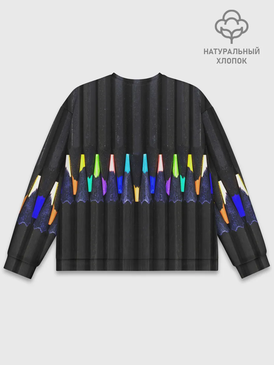 Мужской свитшот базовый / Цветные Карандаши