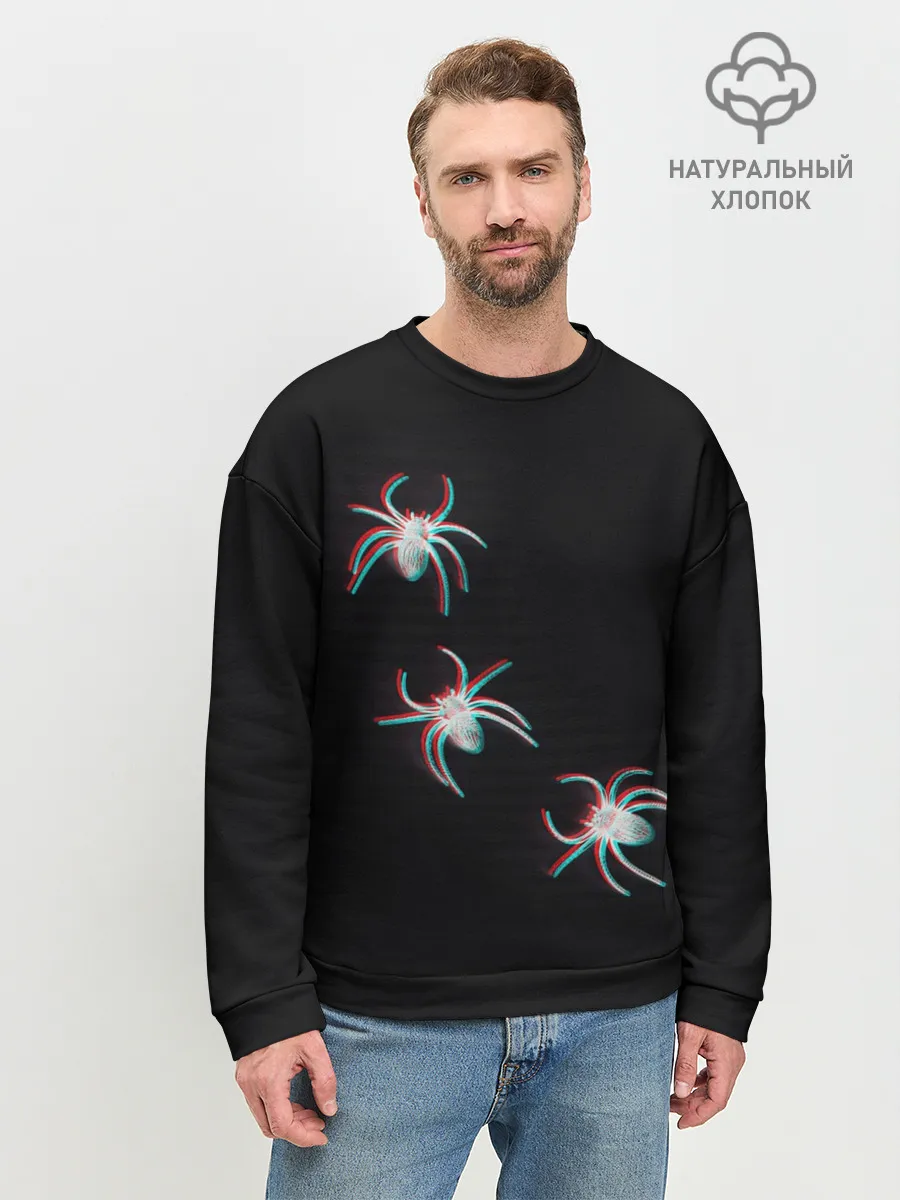Мужской свитшот базовый / ПАУКИ ГЛИТЧ / GLITCH SPIDERS