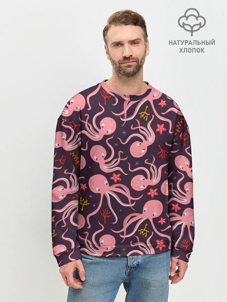 Мужской свитшот базовый / Осьминоги