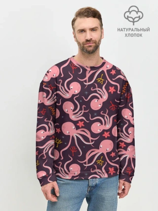 Мужской свитшот базовый / Осьминоги