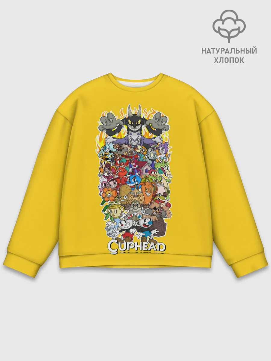 Мужской свитшот базовый / CupHead Family