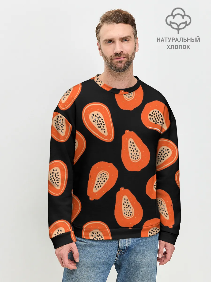 Мужской свитшот базовый / Папайя