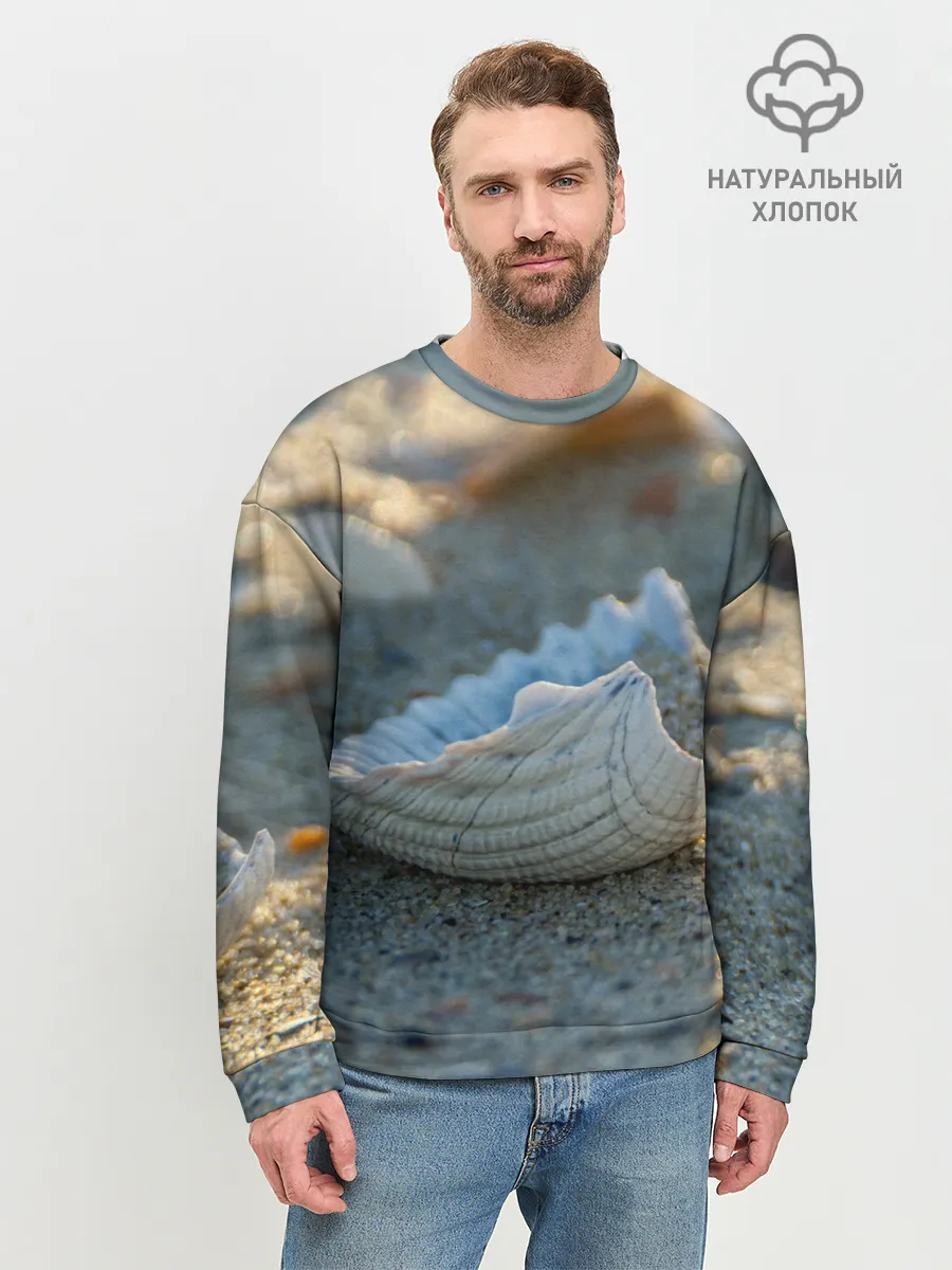 Мужской свитшот базовый / Морская ракушка