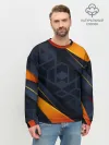 Мужской свитшот базовый / BLACK ORANGE