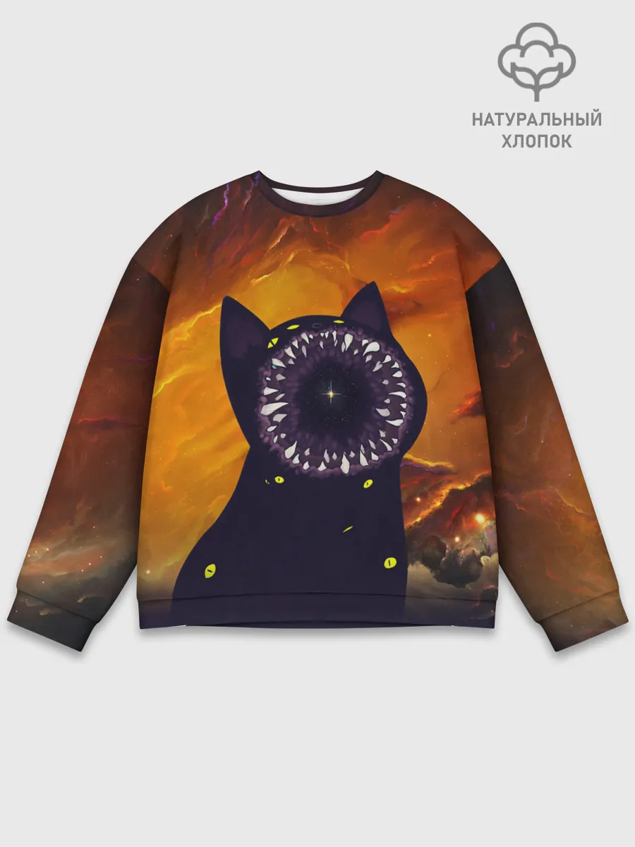 Мужской свитшот базовый / Космический кот | Space Cat