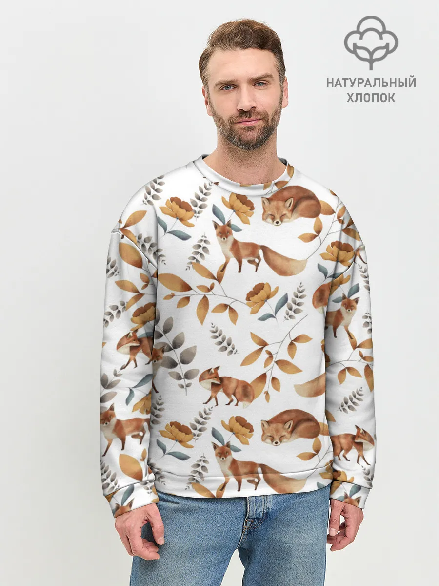 Мужской свитшот базовый / Лиса