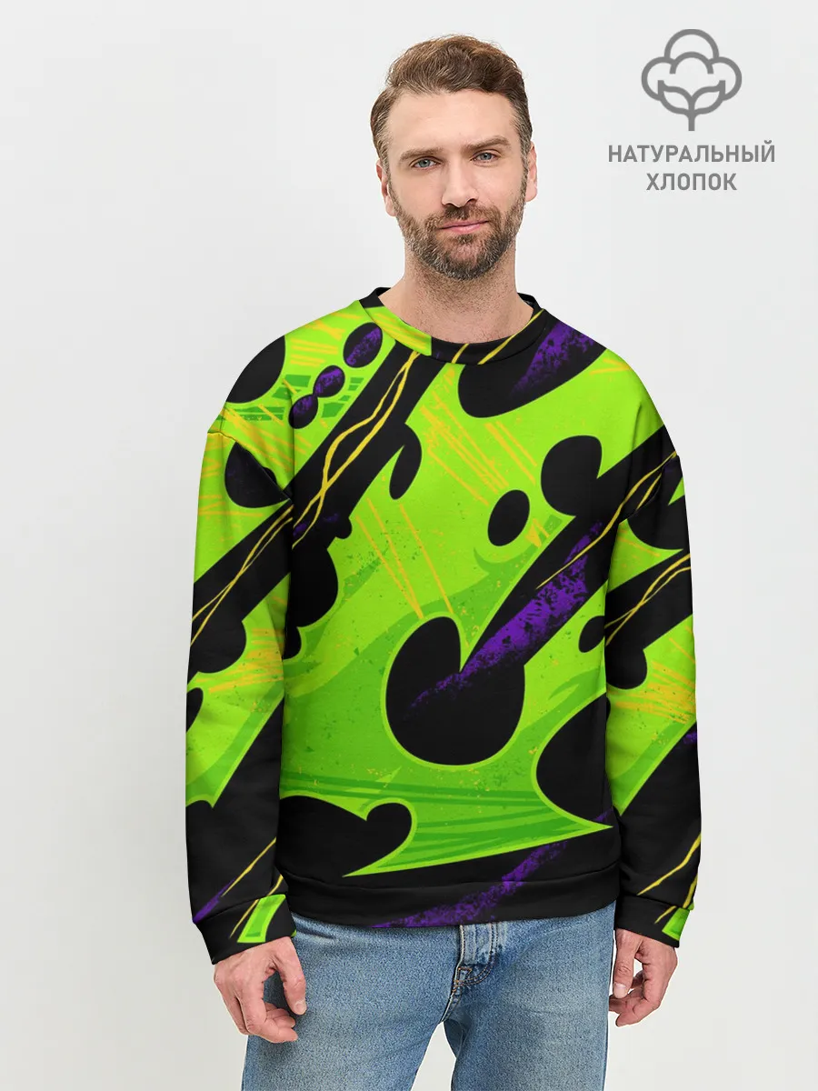 Мужской свитшот базовый / КИСЛОТНАЯ ОРГАНИКА | НЕОНОВАЯ