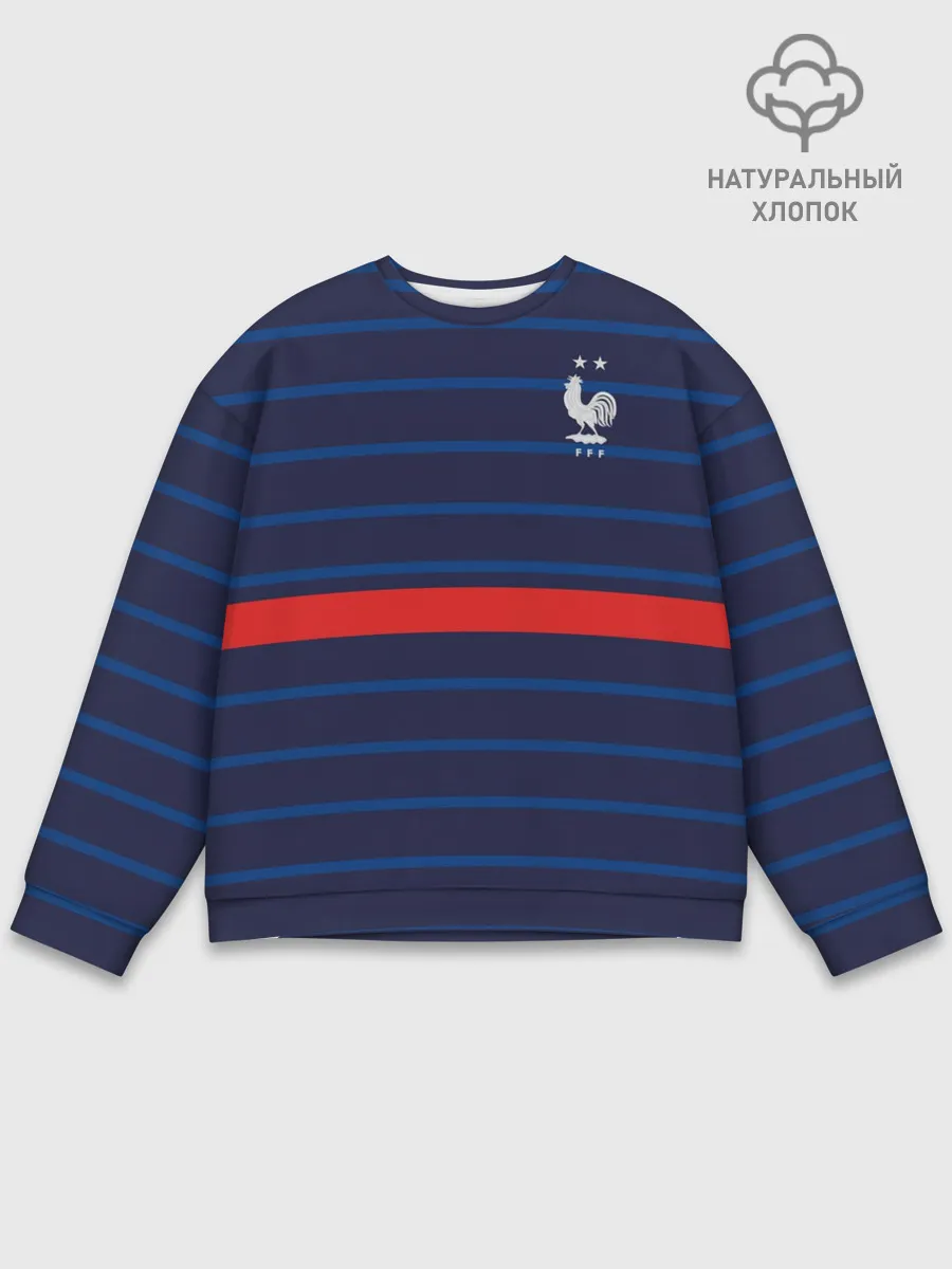 Мужской свитшот базовый / форма сборной Франции домашняя