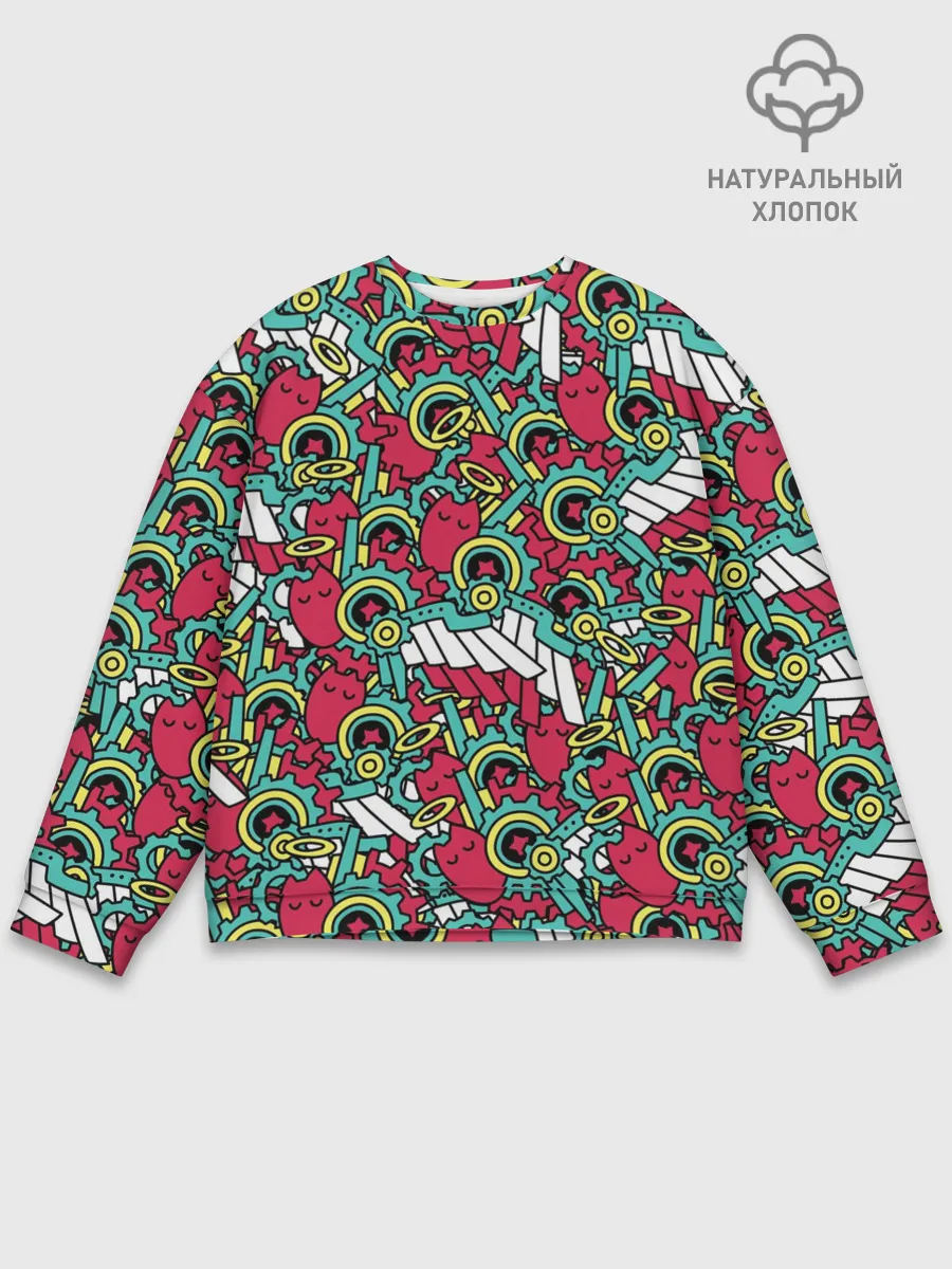 Мужской свитшот базовый / РЭКИ КЯН ПАТТЕРН | SK8