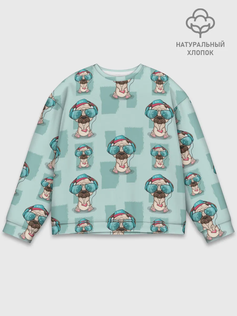 Мужской свитшот базовый / Крутой песик