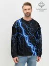 Мужской свитшот базовый / ГОЛУБАЯ МОЛНИЯ / ГРОЗА