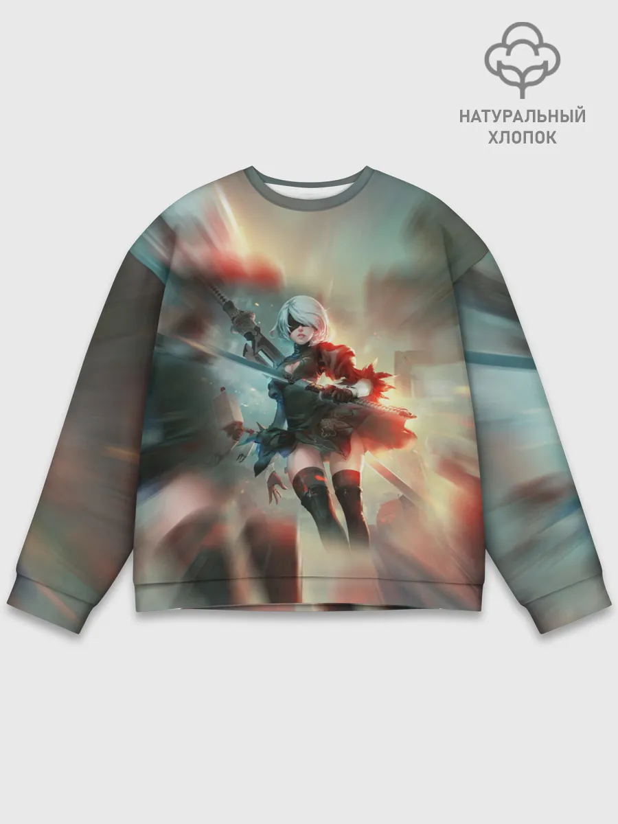 Мужской свитшот базовый / 2B | Nier Automata