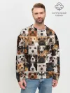 Мужской свитшот базовый / Я ЛЮБЛЮ СОБАК / I LOVE DOGS