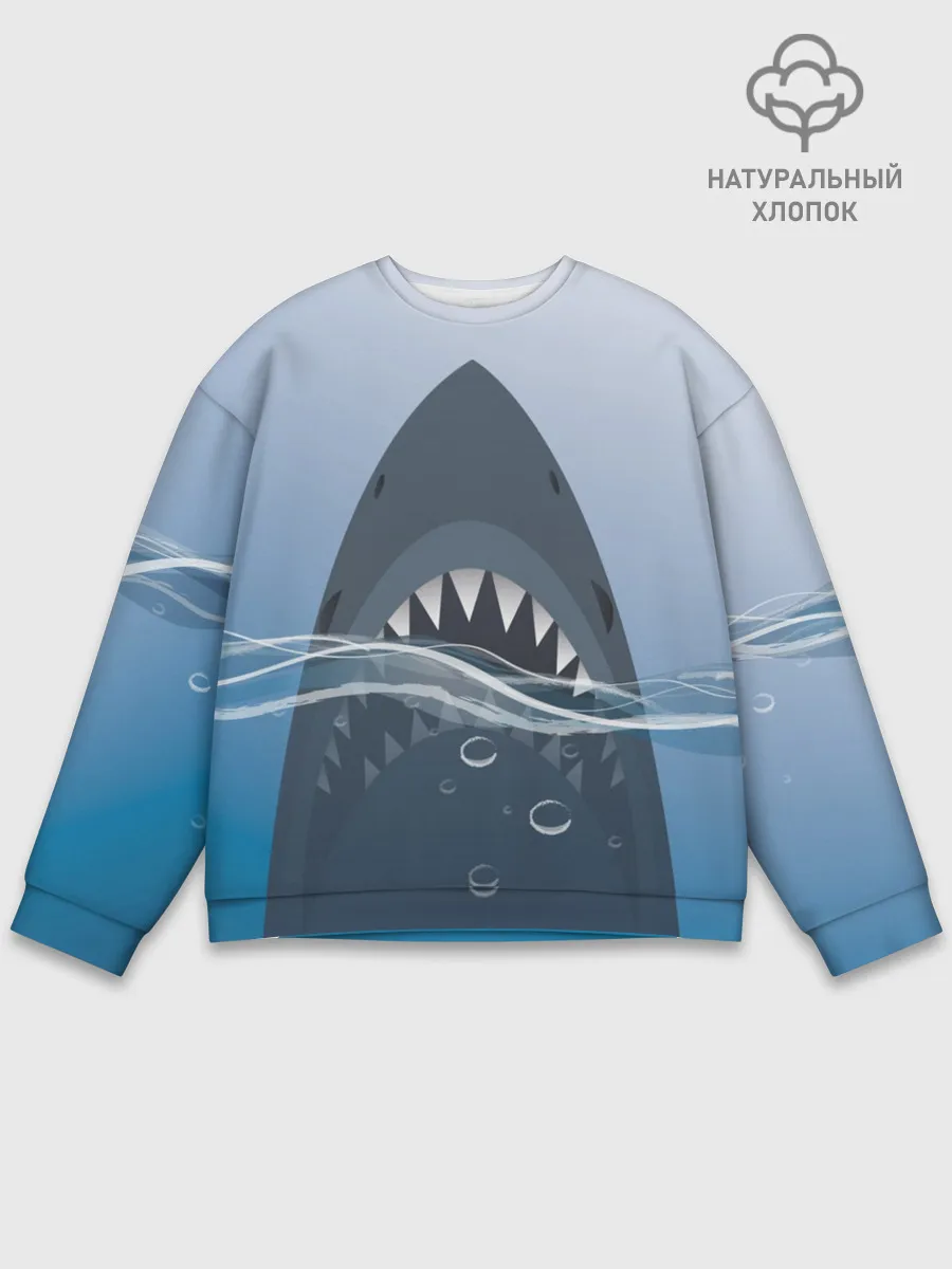 Мужской свитшот базовый / Акула под водой