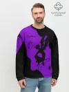 Мужской свитшот базовый / Чёрный клевер демон в сиреневом