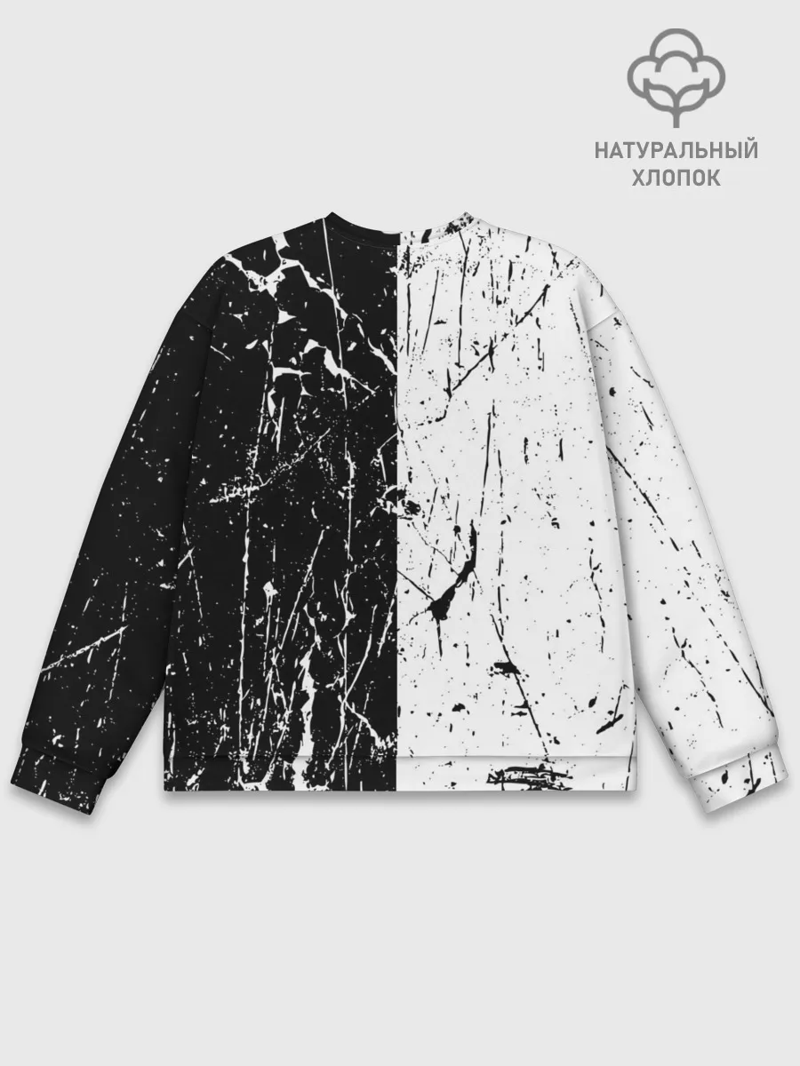 Мужской свитшот базовый / ЧБ ГРАНЖ | RED BUTTERFLY