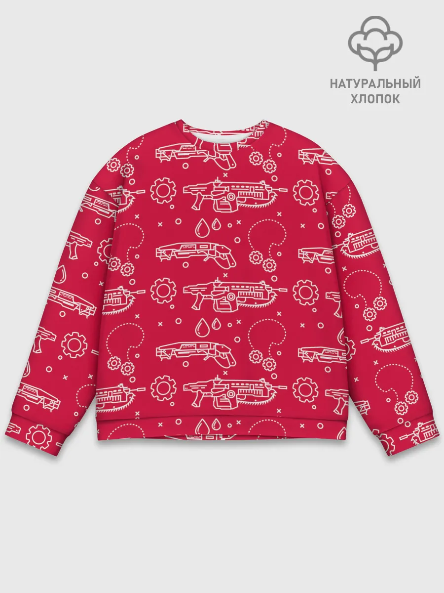 Мужской свитшот базовый / Gears pattern