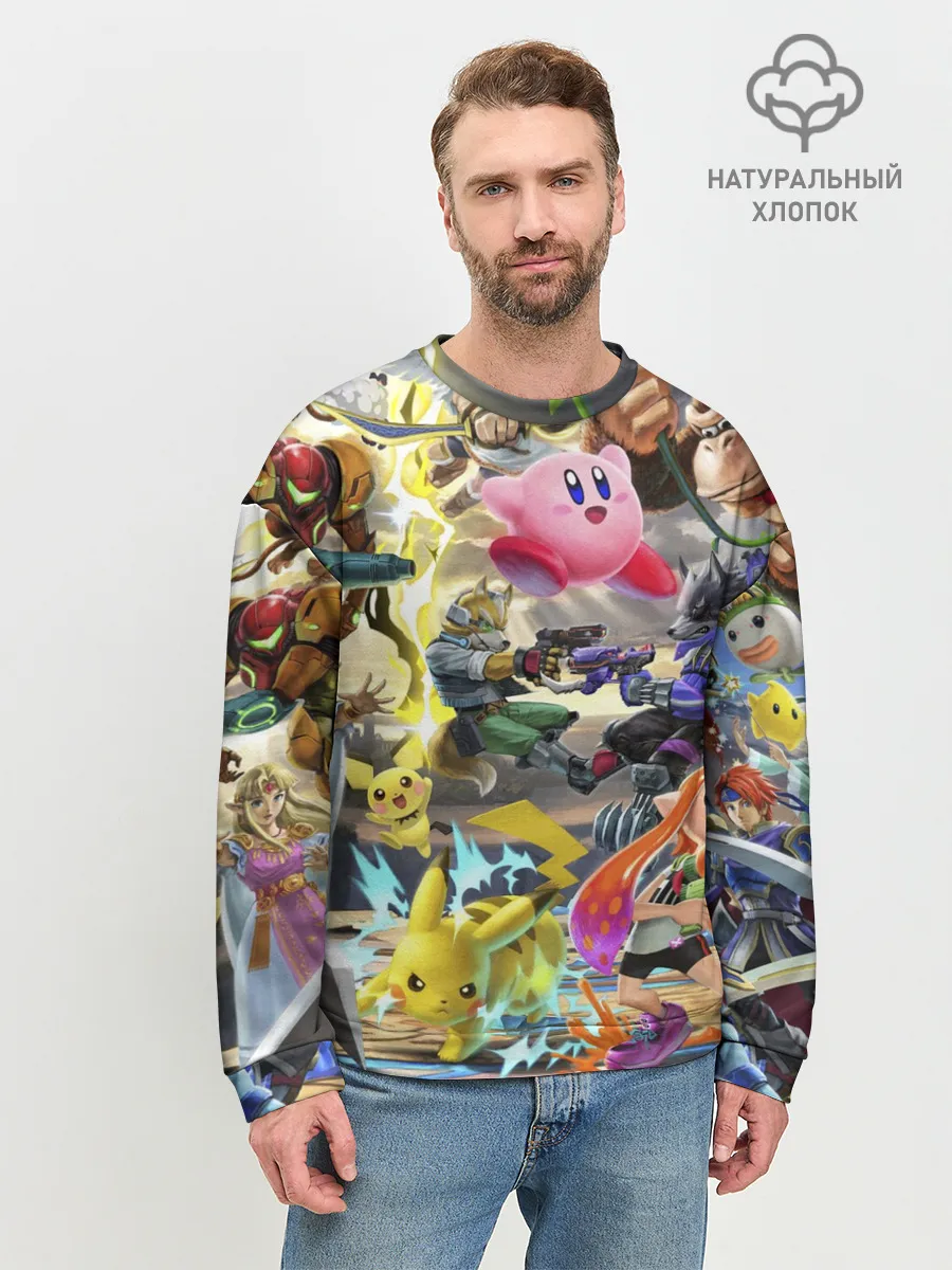 Мужской свитшот базовый / Super Smash World