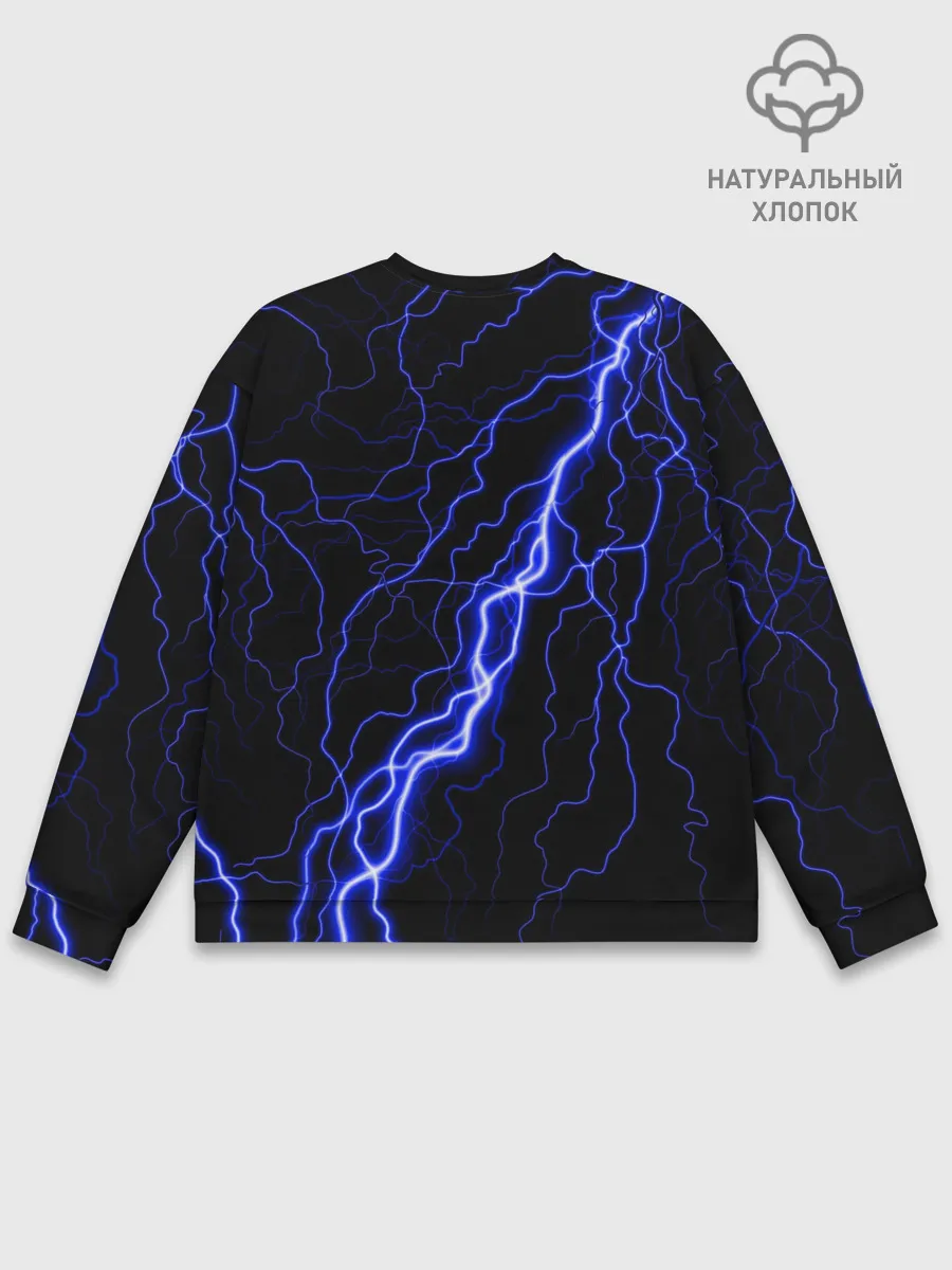 Мужской свитшот базовый / THE WITCHER МОЛНИЯ BLUE