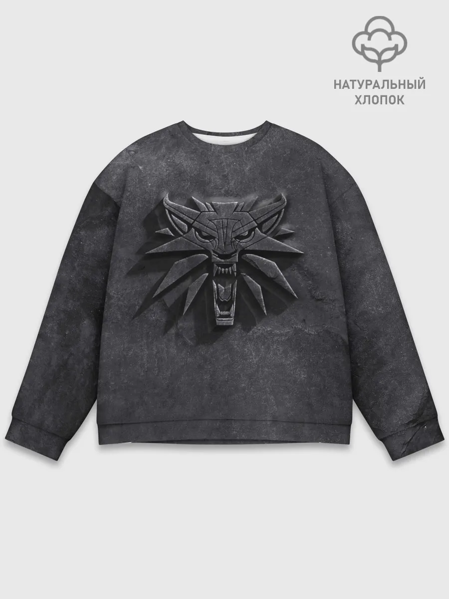 Мужской свитшот базовый / THE WITCHER КАМЕНЬ ЛОГО