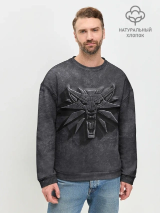 Мужской свитшот базовый / THE WITCHER КАМЕНЬ ЛОГО