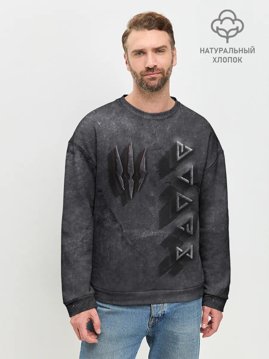 Мужской свитшот базовый / THE WITCHER КАМЕНЬ