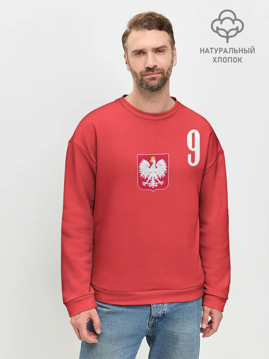 Мужской свитшот базовый / Lewandowski Poland 9