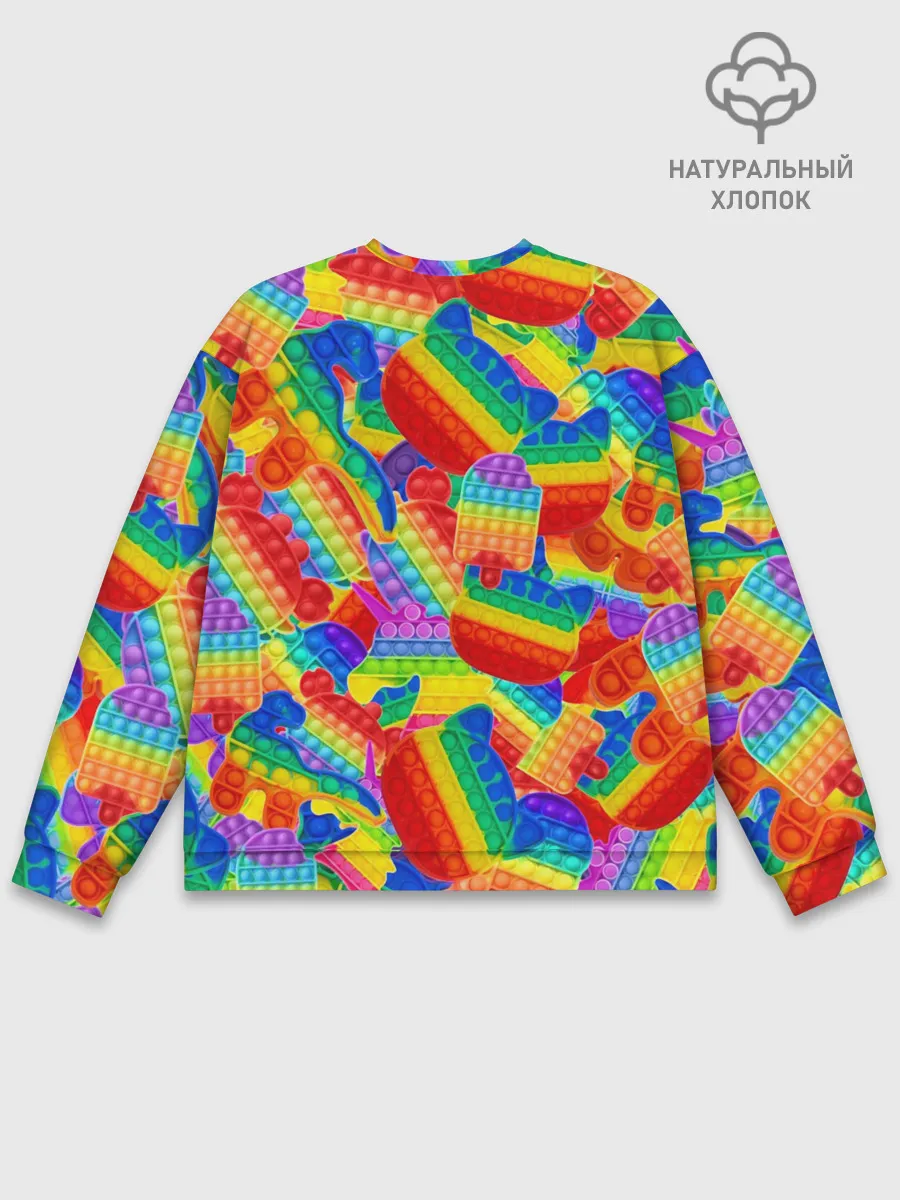 Мужской свитшот базовый / Разные Pop It масляная краска