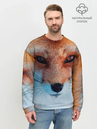 Мужской свитшот базовый / Мордочка лисы