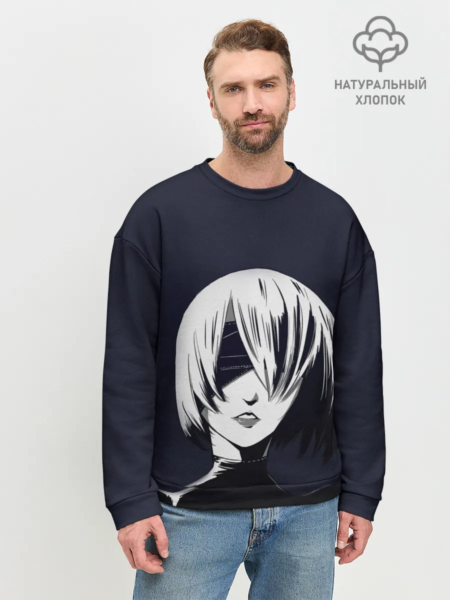 Мужской свитшот базовый / Nier Automata | 2B
