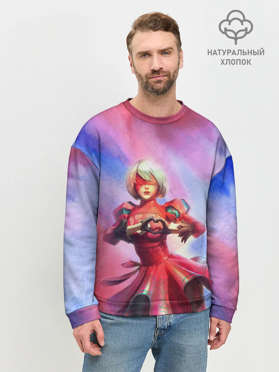 Мужской свитшот базовый / 2B Love | Nier Automata