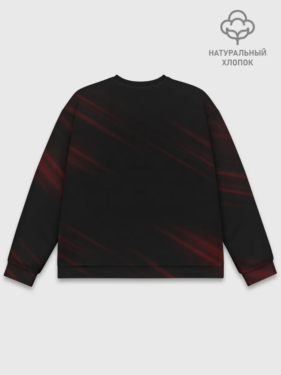 Мужской свитшот базовый / Чёрный клевер магия Юно