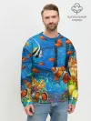 Мужской свитшот базовый / На глубине | Рыбки | Пляжная
