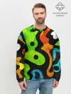 Мужской свитшот базовый / Разноцветные Кляксы Фигуры