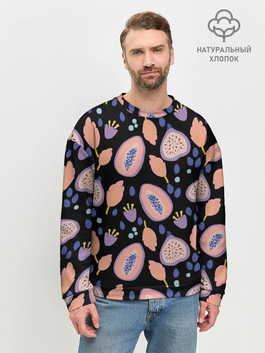 Мужской свитшот базовый / Папайя