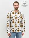 Мужской свитшот базовый / Узор и биткоина | Pattern