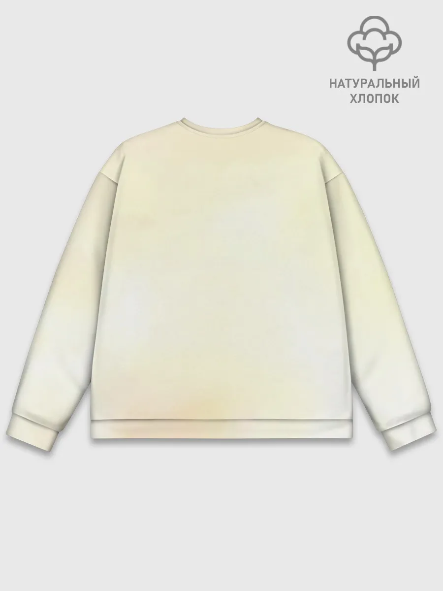 Мужской свитшот базовый / Аста на кабане Чёрный клевер