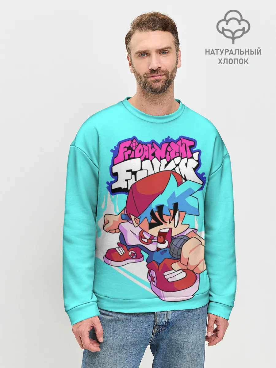 Мужской свитшот базовый / FNF Boyfriend