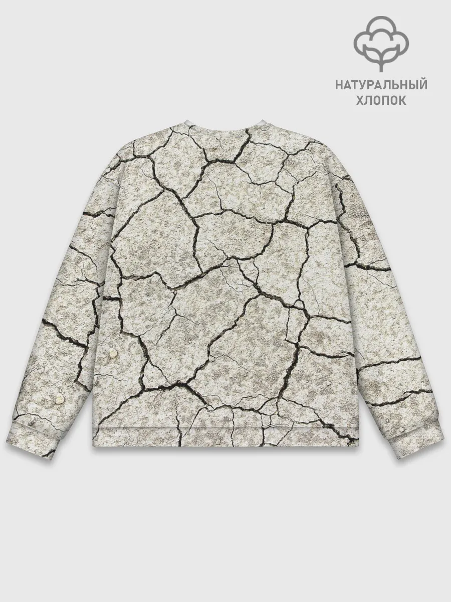 Мужской свитшот базовый / Трещины на земле