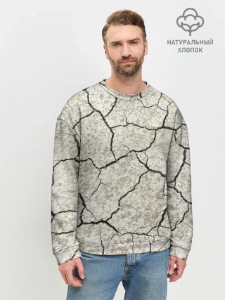 Мужской свитшот базовый / Трещины на земле