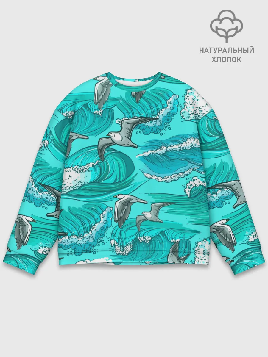 Мужской свитшот базовый / Чайки в море