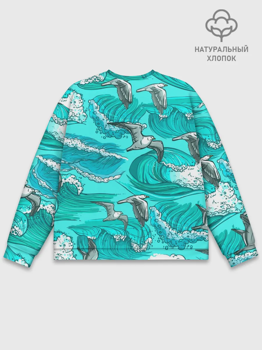 Мужской свитшот базовый / Чайки в море